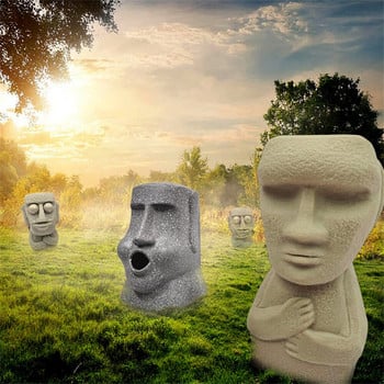Πέτρινο άγαλμα του Πάσχα Moai Κερί Καλούπι σιλικόνης DIY Ανθρώπινο Σώμα Γύψος Χειροποίητο Σαπούνι Στολίδι Ρητίνη Καλούπι Δώρα Διακόσμηση σπιτιού
