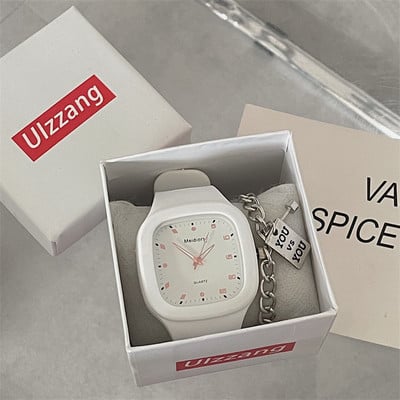 Ceas casual de dama cu curea din silicon