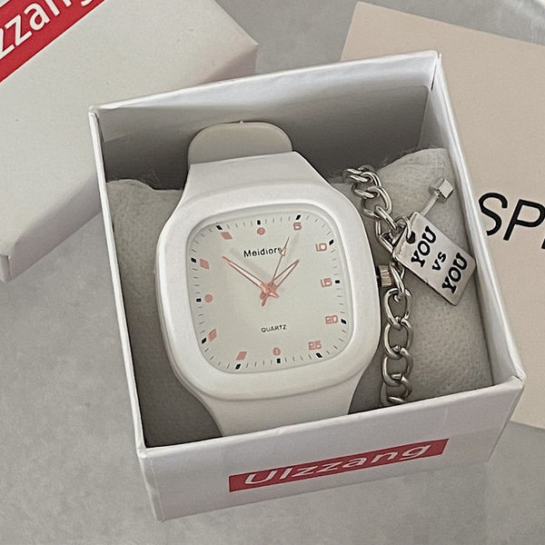 Ceas casual de dama cu curea din silicon