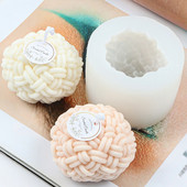 Πλέξιμο μάλλινη μπάλα στρογγυλή φόρμα κεριών DIY Αρωματικό κερί προμήθειες κατασκευής σαπουνιού μους φόρμα κέικ για το σπίτι χειροτεχνία Διακόσμηση επιφάνειας εργασίας