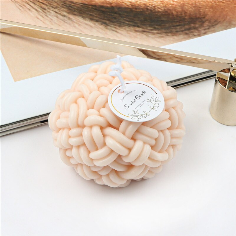 Πλέξιμο μάλλινη μπάλα στρογγυλή φόρμα κεριών DIY Αρωματικό κερί προμήθειες κατασκευής σαπουνιού μους φόρμα κέικ για το σπίτι χειροτεχνία Διακόσμηση επιφάνειας εργασίας
