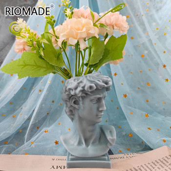 David Head Vase Mould Silicone DIY Candle Gypsum Resin Aromatherapy Making Mold for Pen Holder Vase Crafts Decoration Mold