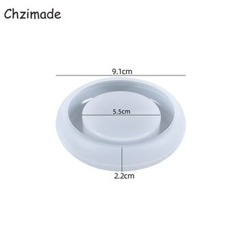 Chzimade 1Pcs Οβάλ Κερί Αρωματοθεραπείας Καλούπι σιλικόνης Χειροποίητο Ρητίνη Σαπούνι Φόρμες Αποθήκευσης Φτιάχνοντας Diy Διακόσμηση Σπιτιού