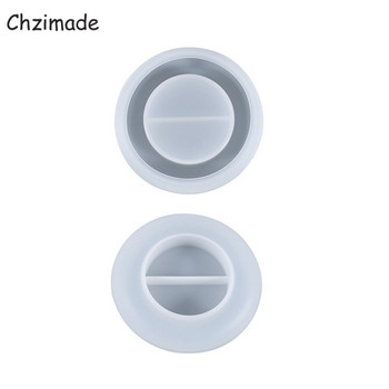 Chzimade 1Pcs Овална ароматерапевтична свещ Силиконова форма Ръчно изработени форми за съхранение на сапун от смола Изработка Направи си декорация на дома