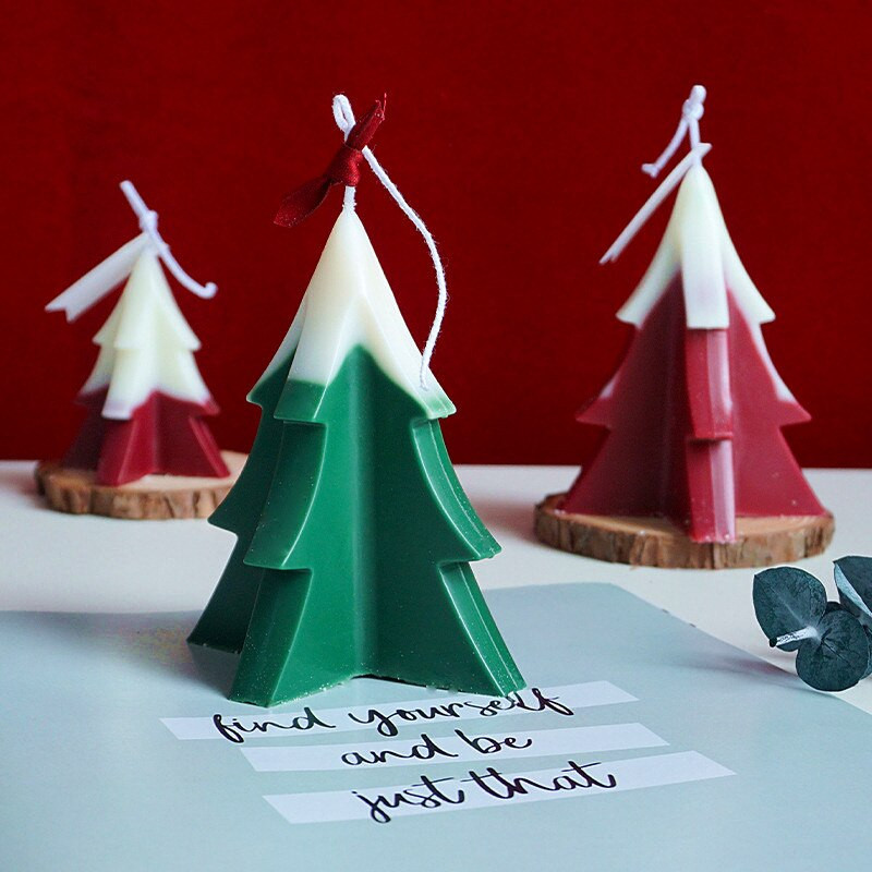 Mucegai 3D pentru lumânări pentru brad de Crăciun, DIY, lucrat manual pentru aromaterapie, pentru fabricarea de lumânări, matriță mare pentru brad de Crăciun, matriță acrilică