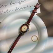 Naiste vabaaja käekell – ökonahast rihmaga