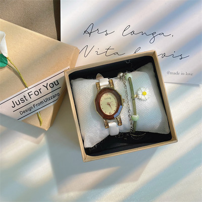 Naiste vabaaja käekell – ökonahast rihmaga