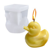 DIY 3D silikonski kalup za svijeću s patkom Ručno izrađen kalup od voska za svijeće za aromaterapiju od gipsane smole, čokoladne kocke za sapun, kalupi za uređenje doma