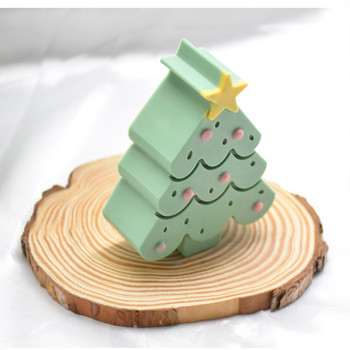 Καλούπι σιλικόνης Χριστουγεννιάτικου Δέντρου για DIY Κερί Καλούπι Σαπουνιού Χειροποίητο Φοντάν Καλούπια ψησίματος σοκολάτας Προμήθειες διακόσμησης χειροτεχνίας σπιτιού