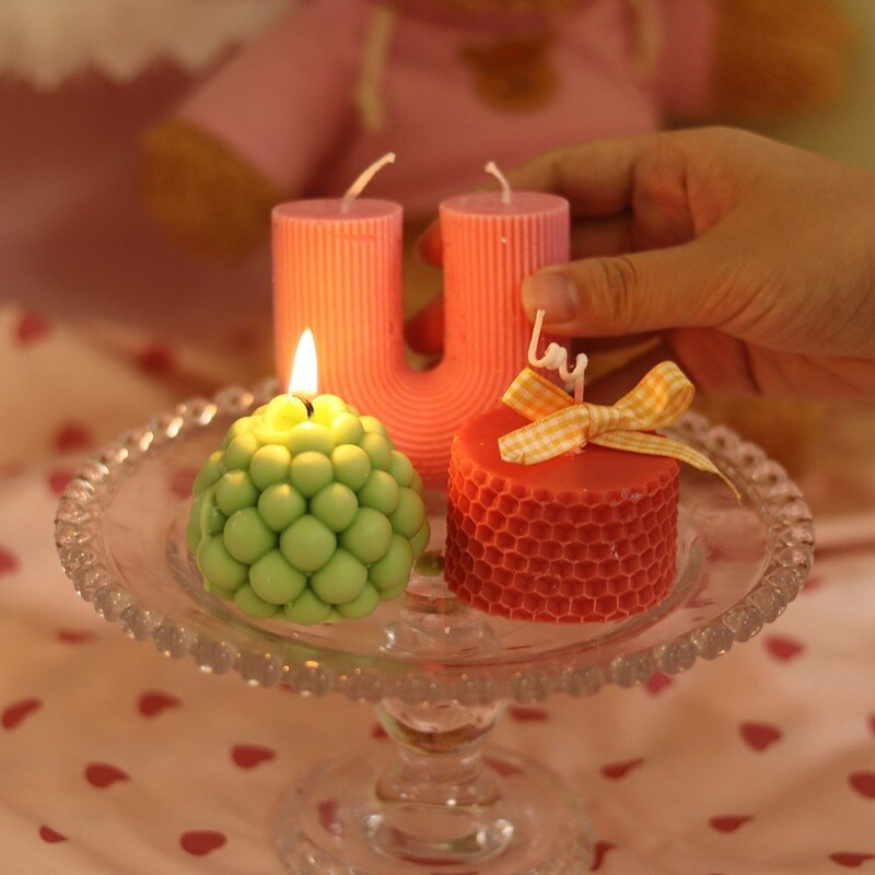 Αναβαθμισμένο κερί σχήματος U σιλικόνης πλάκα λωρίδα στήλης τόξο κωνικό άρωμα κερί Γύψος γεωμετρική χειροκίνητη διαδικασία ρητίνης