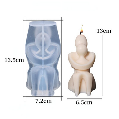 Ema ja poeg embavad silikoonküünla vorm DIY inimese silikoonvorm aromaatsed küünlad silikoonvormid käsitsi valmistatud vormid krohvi jaoks