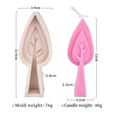 DIY Leaves Mold Candle Making Supplies Wholesale Aroma Candles Form for Candles 3d Καλούπια σιλικόνης Handmade Forms Resin Mold Kit