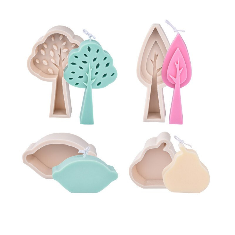DIY Leaves Mold Candle Making Supplies Wholesale Aroma Candles Form for Candles 3d Καλούπια σιλικόνης Handmade Forms Resin Mold Kit
