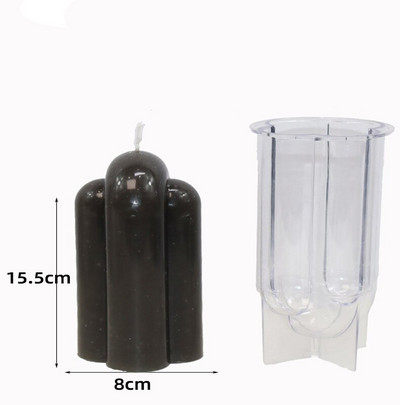 DIY risti U-kujuline kaare küünlavorm kõrgviimistlusega lihtne lahti võetav 3D küünla plastvorm DIY käsitsi küünlavorm purgivormi vorm