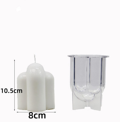 DIY risti U-kujuline kaare küünlavorm kõrgviimistlusega lihtne lahti võetav 3D küünla plastvorm DIY käsitsi küünlavorm purgivormi vorm