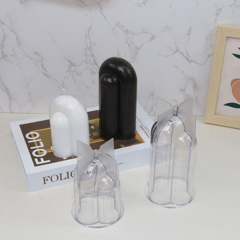 DIY risti U-kujuline kaare küünlavorm kõrgviimistlusega lihtne lahti võetav 3D küünla plastvorm DIY käsitsi küünlavorm purgivormi vorm