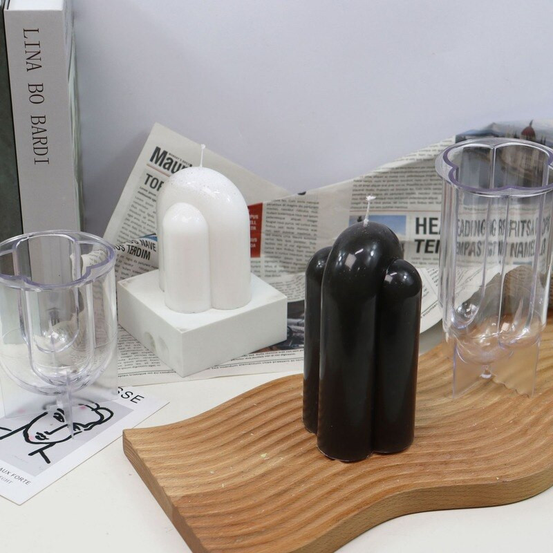 DIY risti U-kujuline kaare küünlavorm kõrgviimistlusega lihtne lahti võetav 3D küünla plastvorm DIY käsitsi küünlavorm purgivormi vorm