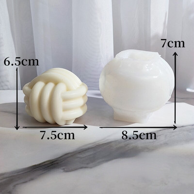 Μάλλινη φόρμα για κερί Τρισδιάστατο χοντρό μαλλί Σχοινί Αρωματοθεραπείας Κερί Γύψινο Ρητίνη Σπίτι Διακόσμηση για τούρτα Φόρμα σιλικόνης 3d