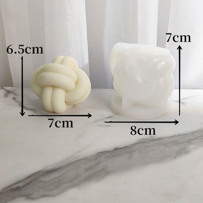 Μάλλινη φόρμα για κερί Τρισδιάστατο χοντρό μαλλί Σχοινί Αρωματοθεραπείας Κερί Γύψινο Ρητίνη Σπίτι Διακόσμηση για τούρτα Φόρμα σιλικόνης 3d