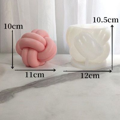 Μάλλινη φόρμα για κερί Τρισδιάστατο χοντρό μαλλί Σχοινί Αρωματοθεραπείας Κερί Γύψινο Ρητίνη Σπίτι Διακόσμηση για τούρτα Φόρμα σιλικόνης 3d