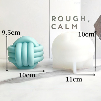 Μάλλινη φόρμα για κερί Τρισδιάστατο χοντρό μαλλί Σχοινί Αρωματοθεραπείας Κερί Γύψινο Ρητίνη Σπίτι Διακόσμηση για τούρτα Φόρμα σιλικόνης 3d