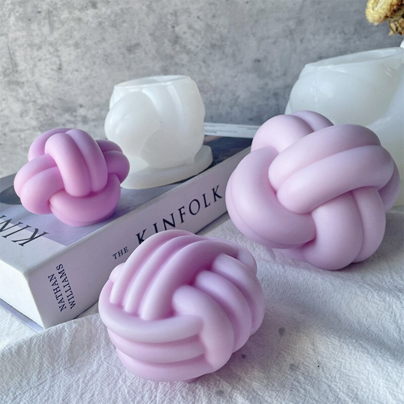 Μάλλινη φόρμα για κερί Τρισδιάστατο χοντρό μαλλί Σχοινί Αρωματοθεραπείας Κερί Γύψινο Ρητίνη Σπίτι Διακόσμηση για τούρτα Φόρμα σιλικόνης 3d