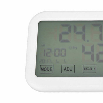 Цифров термометър Интелигентни сензорни настройки Функция будилник Температура Влажност Рекордер със светене