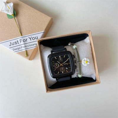 Moodne silikoonrihmaga naiste käekell