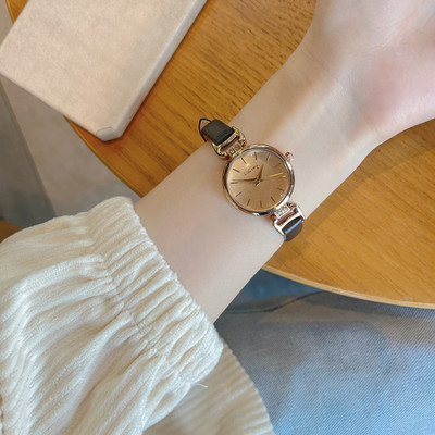 Ceas casual de dama cu curea din piele in mai multe culori