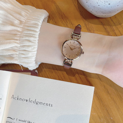 Ceas casual de dama cu curea din piele in mai multe culori