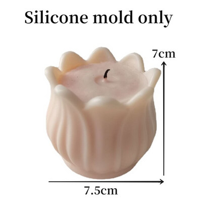 Μεγάλη τρισδιάστατη φόρμα κεριών σιλικόνης τουλίπα Καλούπι σιλικόνης 3d Aroma Candles Form for Candles Diy Candle Making Kit Molds