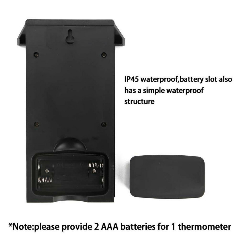 Αδιάβροχο θερμόμετρο LCD Εξωτερικός κήπος Σάουνα Δωμάτιο Θερμοκήπιο Μετρητής Θερμοκρασίας Με Τρύπα Γάντζο Ψυγείο Θερμόμετρο