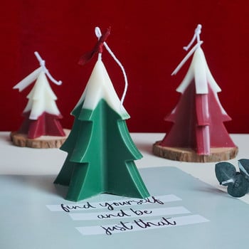 Направи си сам Ароматна свещ от боров кедър Акрилна форма Коледни подаръци Консумативи за занаяти Ароматизирана коледна елха Свещи Мухъл за домашен декор