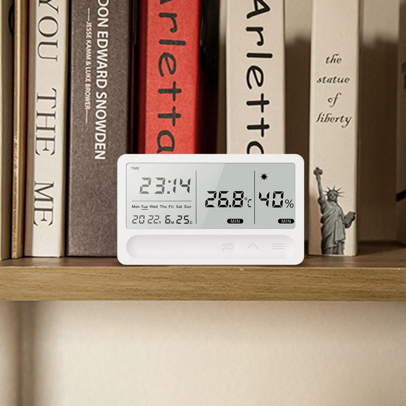 Ψηφιακό υγρόμετρο LCD Ψηφιακό υγρόμετρο θερμόμετρο υγρασίας με ξυπνητήρι και πρόγνωση καιρού για εσωτερικούς εξωτερικούς χώρους