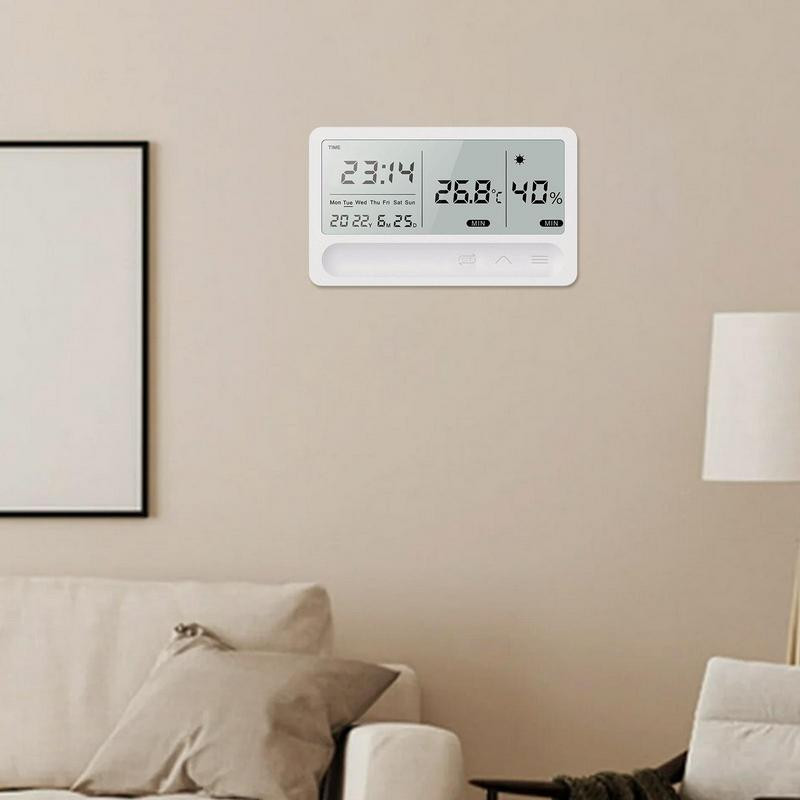 Ψηφιακό υγρόμετρο LCD Ψηφιακό υγρόμετρο θερμόμετρο υγρασίας με ξυπνητήρι και πρόγνωση καιρού για εσωτερικούς εξωτερικούς χώρους