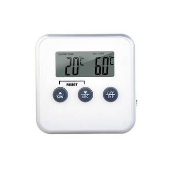 Електронни цифрови термометри за храна Таймер Измерване на температурата във фурната за месо Габарит Кухненски термометър Сонда със сонда Тестер за готвене