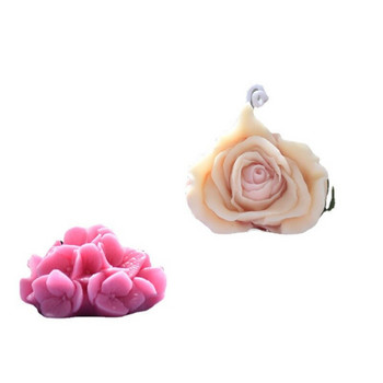Τριαντάφυλλα σε σχήμα καρδιάς Καλούπια κεριών σιλικόνης DIY Αρωματικά σαπούνια Αρωματικό κερί σε σχήμα λουλουδιών φόρμα σπιτιού Διακόσμηση Χειροποίητο δώρο για τον εραστή