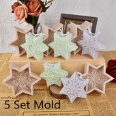 2022 Noul fulgi de zăpadă de Crăciun mucegai de silicon pentru lumânări DIY săpun lucrat manual din rășină de gips Artizanat pentru a face mucegai ornamente pentru decorarea casei