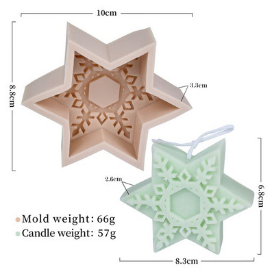 2022 Noul fulgi de zăpadă de Crăciun mucegai de silicon pentru lumânări DIY săpun lucrat manual din rășină de gips Artizanat pentru a face mucegai ornamente pentru decorarea casei