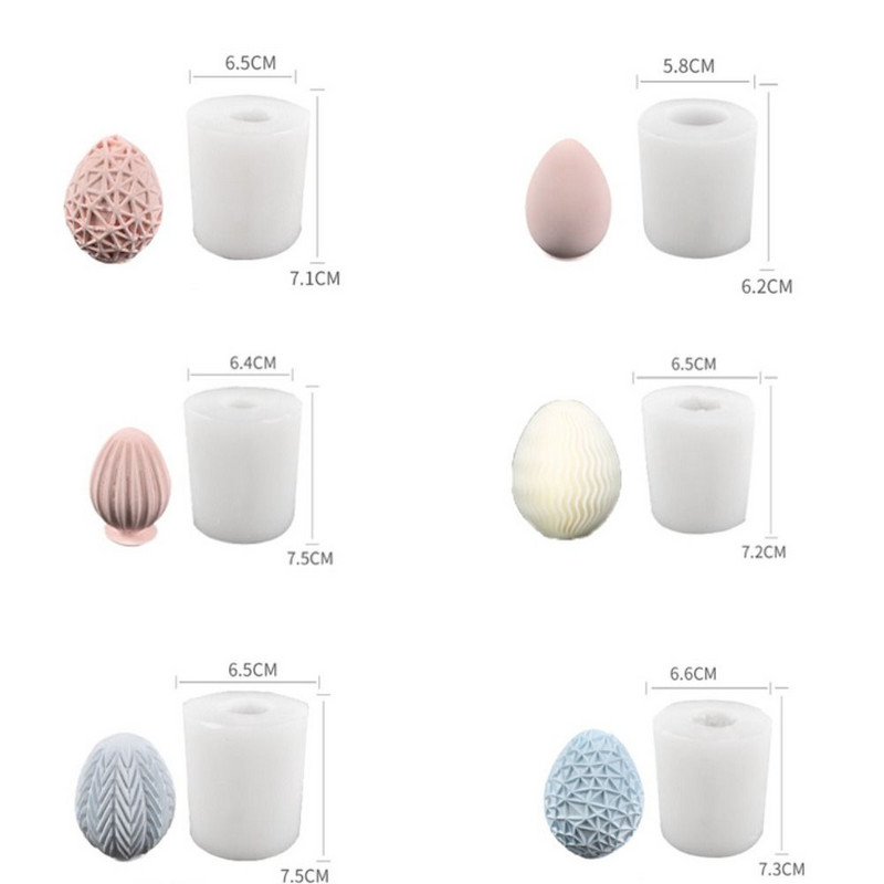 Ριγέ κερί αυγού Καλούπια σιλικόνης για αρωματικά κεριά από ρητίνη Χειροποίητα Diy Κερί Κατασκευής Κιτ Φόρμα Μορφές Καλούπια χειροτεχνίας από πυρίτιο