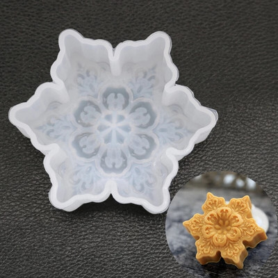 3D Kalėdų eglutės žvakių formelės Silikono formos Rankų darbo žvakių kūrimas Kvapios žvakės Kalėdų dovanos Snaigės Fondant Kepimo formos