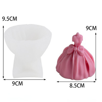 Rochie de mireasa Lumanare Mucegai din silicon DIY Handmade Arta Lumanare Tencuiala Decorare Mucegai Decorat Nunta Banchet Mucegai Cadou de vacanta