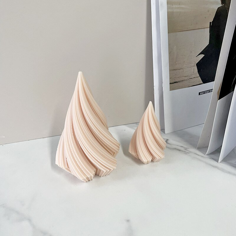 Καλούπι κεριού σιλικόνης DIY Κωνικό γεωμετρικό κυρτό στύλο 3D Δημιουργικό περιστροφικό κωνικό γύψο από εποξειδική ρητίνη Χειροποίητο καλούπι