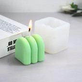 Silikónová forma na sviečky, geometrické tvary, abstraktné, ručne vyrábané mydlo, sadrová živica, remeselná silikónová forma, bytová dekorácia, párty, darčeková forma