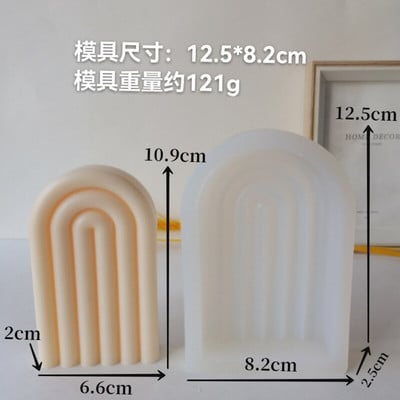 Silikónová forma na sviečky, geometrické tvary, abstraktné, ručne vyrábané mydlo, sadrová živica, remeselná silikónová forma, bytová dekorácia, párty, darčeková forma