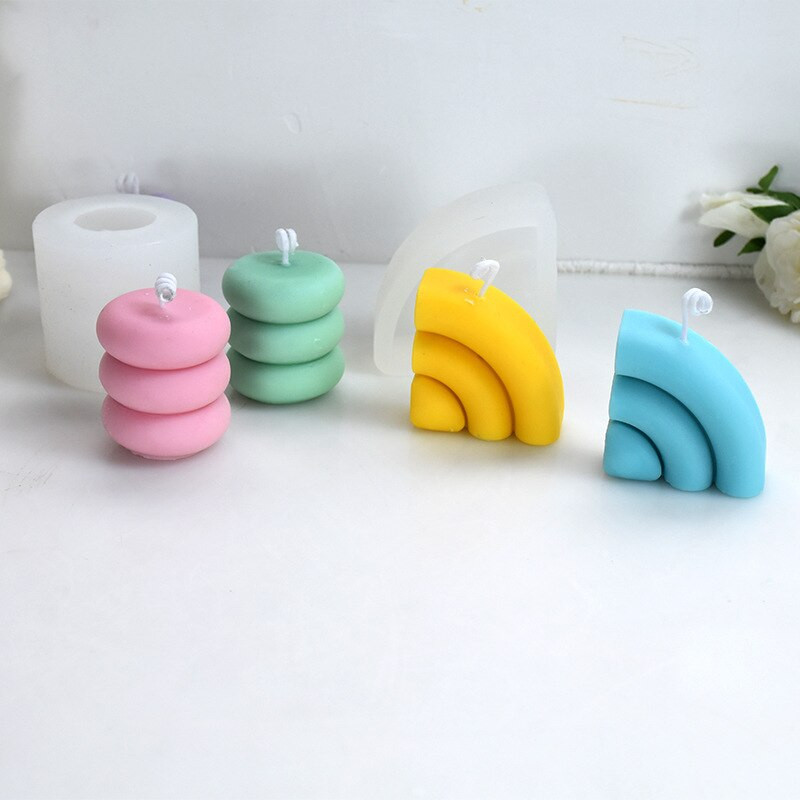 Silikónová forma na sviečky, geometrické tvary, abstraktné, ručne vyrábané mydlo, sadrová živica, remeselná silikónová forma, bytová dekorácia, párty, darčeková forma