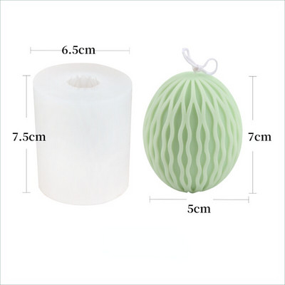 Ριγέ κερί αυγού Καλούπι σιλικόνης DIY Διαδικασία Αρωματοθεραπείας Κερί Γύψινο σαπούνι Ρητίνης Διακόσμηση Κέικ Μοντέλο Καλούπια Χειροτεχνίες από σιλικόνη