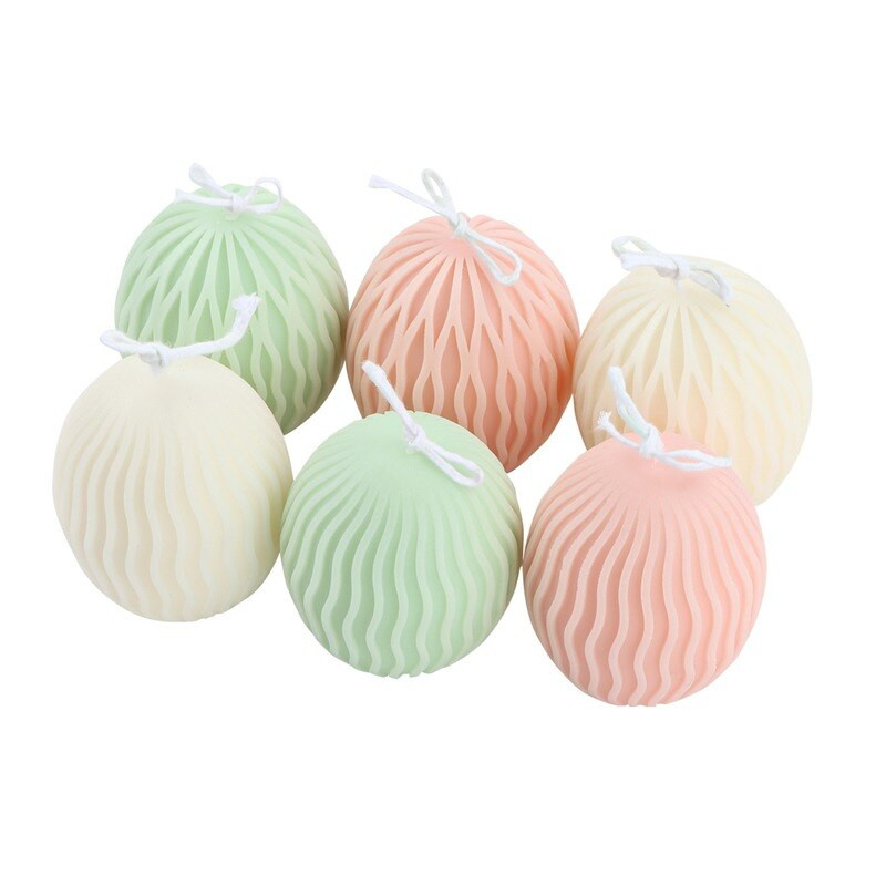 Ριγέ κερί αυγού Καλούπι σιλικόνης DIY Διαδικασία Αρωματοθεραπείας Κερί Γύψινο σαπούνι Ρητίνης Διακόσμηση Κέικ Μοντέλο Καλούπια Χειροτεχνίες από σιλικόνη