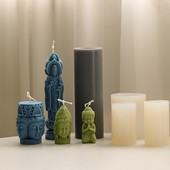 2022 νέο θέμα Aromatherapy Mold Resin Buddhist Soap Mould Κινεζικό κερί Πηλός σιλικόνης γύψος Buddha Kwan Yin