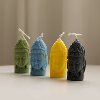 2022 νέο θέμα Aromatherapy Mold Resin Buddhist Soap Mould Κινεζικό κερί Πηλός σιλικόνης γύψος Buddha Kwan Yin